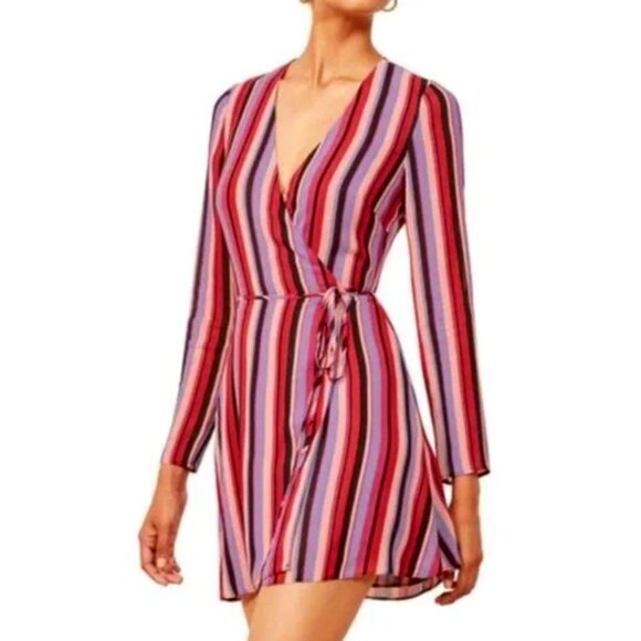 Reformation Dresses & Skirts - NWT Reformation | Gjelina Anya Dress Luisa Stripe Long Sleeve Mini Dress | Small